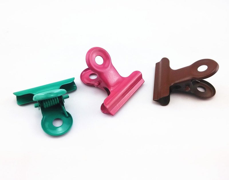 yueton 20pcs Mixed Color Metal Bulldog Clips, Utility Paper Clips, Hinge Clips for Home, Office Use - Image 4